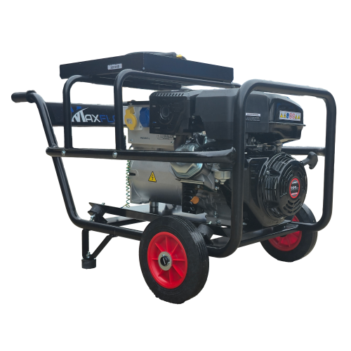 Maxflow AC Petrol Welder Generator â€“ Loncin G390 Engine 6 kVA Trolley Frame