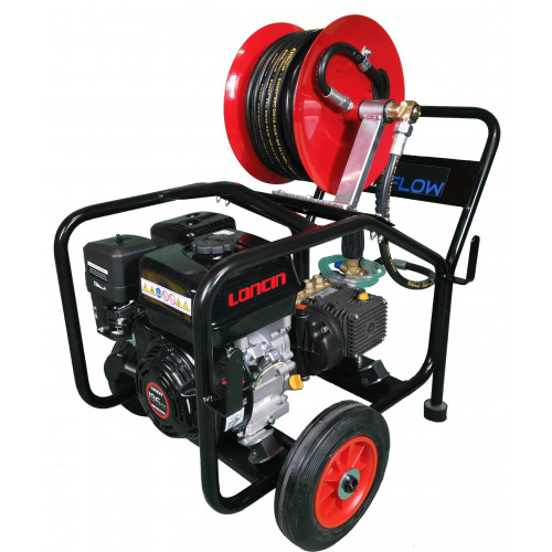 Maxflow Semi-Industrial Pressure Washer - Loncin G200 14 LPM Cage Frame + Reel (Electric Start)