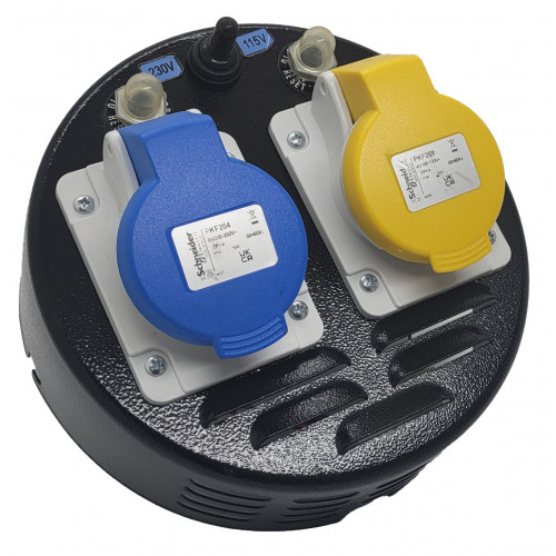 S16WÂ END SOCKETS -Â 1 X 230VÂ  & 1 X 110V