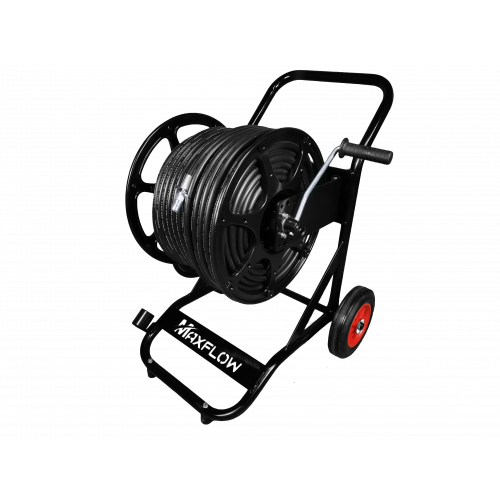 Maxflow Black 100m Reel Trolley with hose