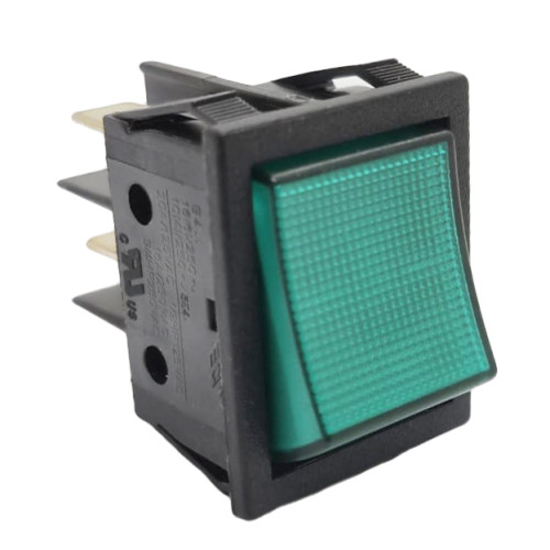 GREEN ROCKER SWITCH 16AMP