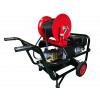 Maxflow Industrial Pressure Washer - Loncin G420 21 LPM Gearbox Driven Trolley Frame - Reel (Electric Start)