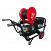 Maxflow Industrial Pressure Washer - Loncin G420 24 LPM Gearbox Driven Trolley Frame + 30M Reel (Electric Start)
