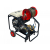 Maxflow Industrial Twin-Cylinder Pressure Washer - Loncin LC2V80FD-1 41 LPM Interpump Trolley Frame + 40M Reel (Electric Start)