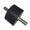 Rubber Mounting 50 x 30 M10 x 25MM, Male - Male (60 Shore)